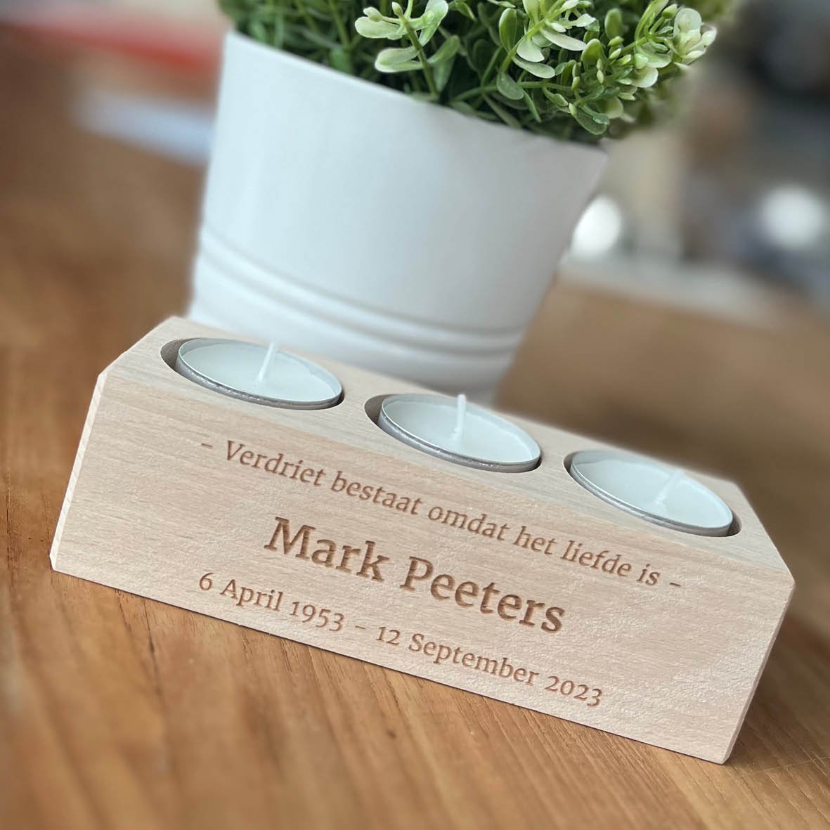 gepersonaliseerd theelichtje